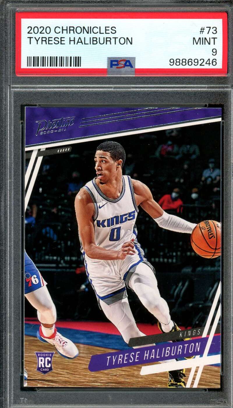 Tyrese Haliburton Rookie Card 2020-21 Chronicles #73 PSA 9 Image 1