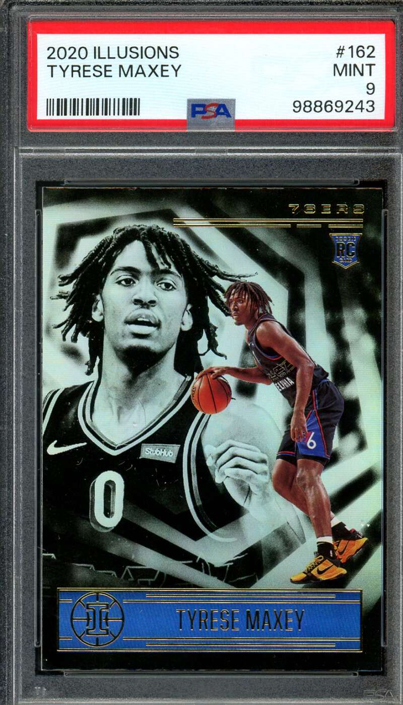 Tyrese Maxey Rookie Card 2020-21 Illusions #162 PSA 9 Image 1