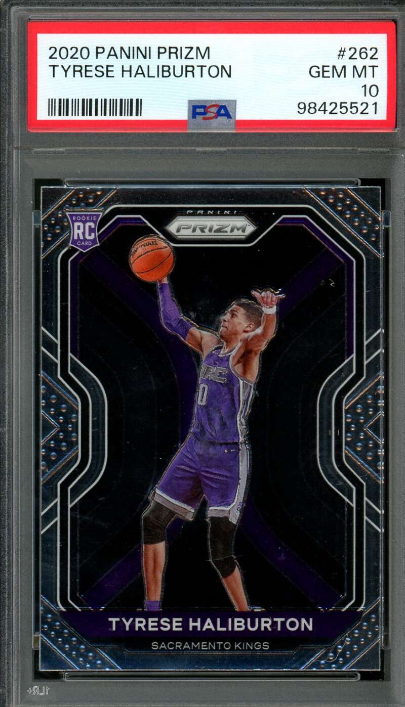 Tyrese Haliburton Rookie Card 2020-21 Panini Prizm #262 PSA 10 Image 1