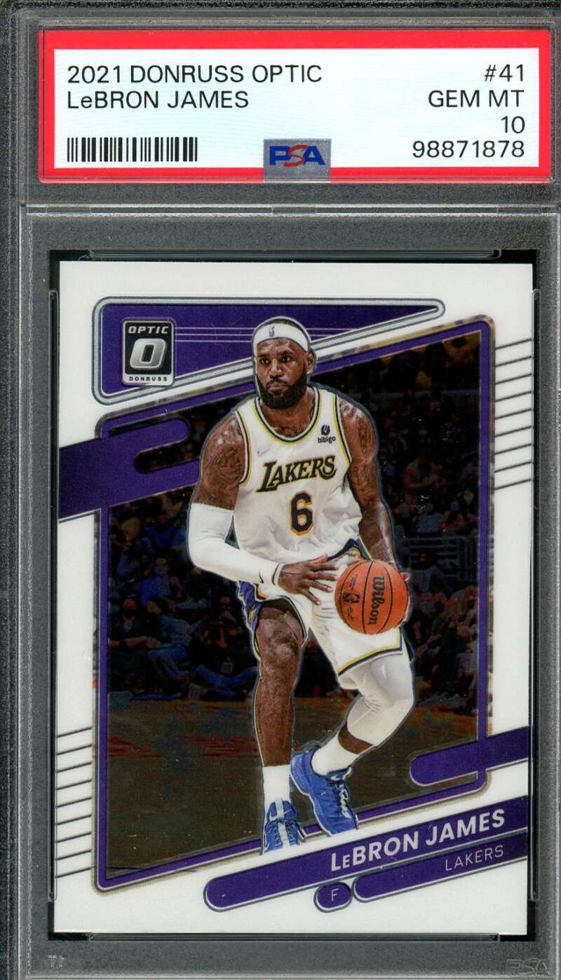 LeBron James Card 2021-22 Donruss Optic #41 PSA 10 Image 1