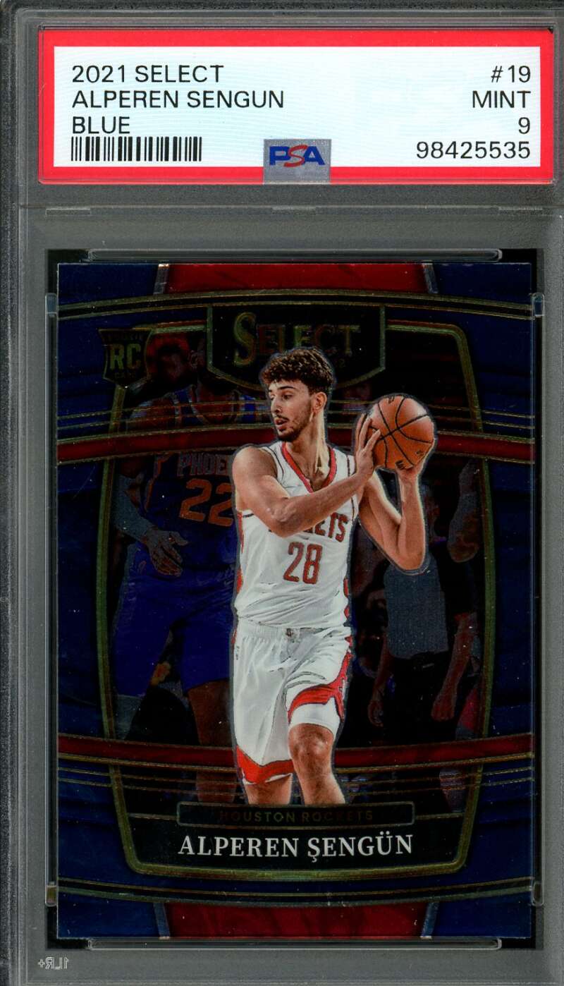 Alperen Sengun Rookie Card 2021-22 Select Blue #19 PSA 9 Image 1