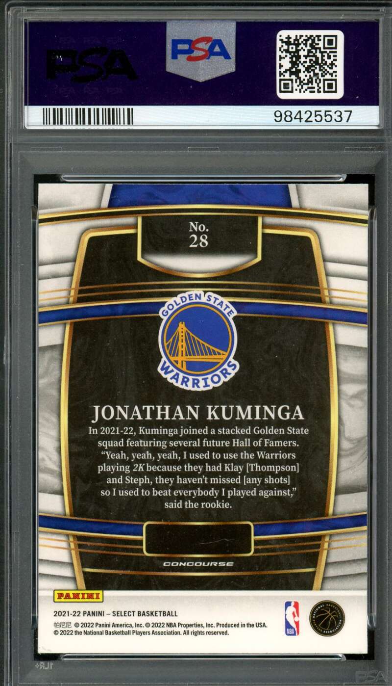 Jonathan Kuminga Rookie Card 2021-22 Select #28 PSA 10 Image 2