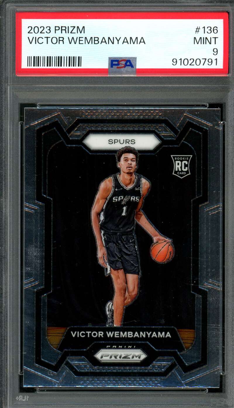 Victor Wembanyama Rookie Card 2023-24 Prizm #136 PSA 9 Image 1