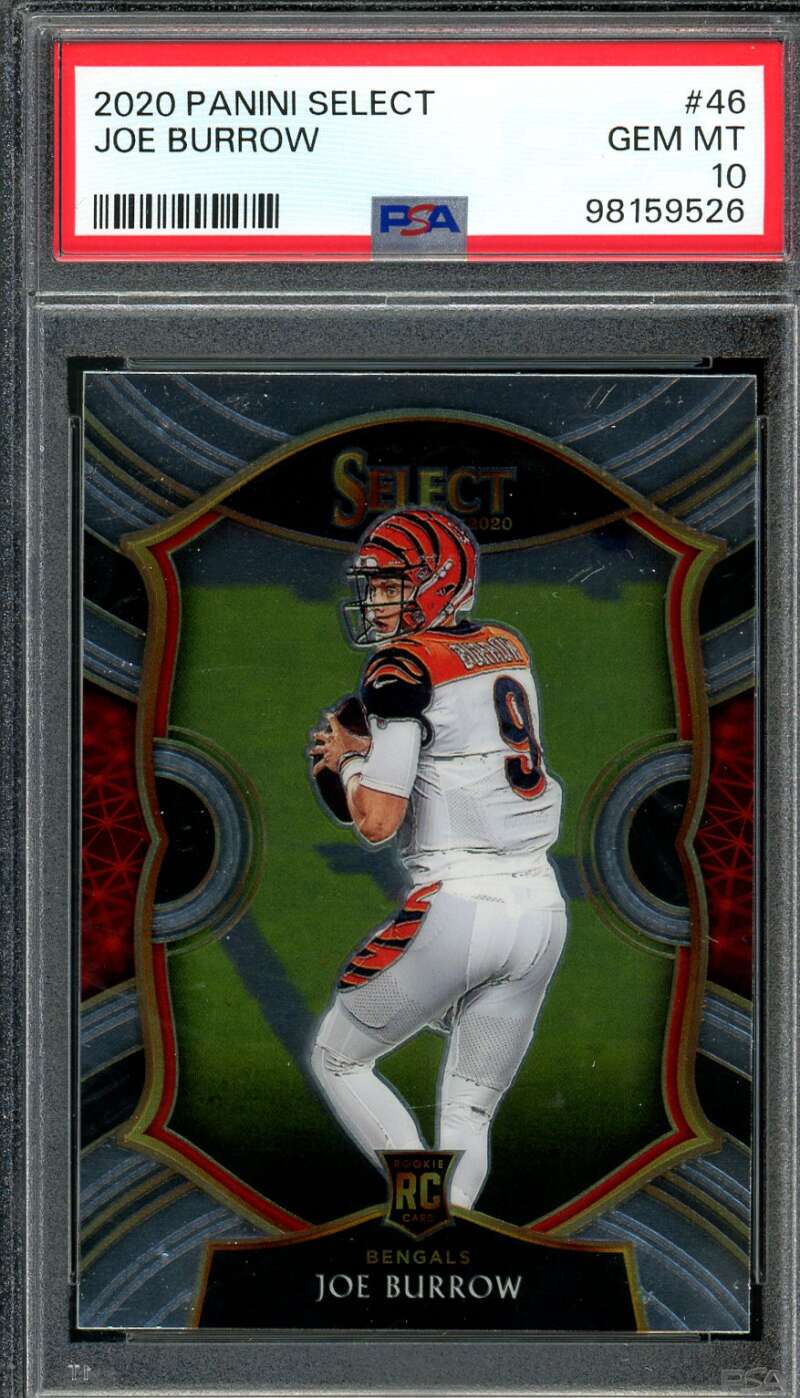 Joe Burrow Rookie Card 2020 Panini Select #46 PSA 10 Image 1