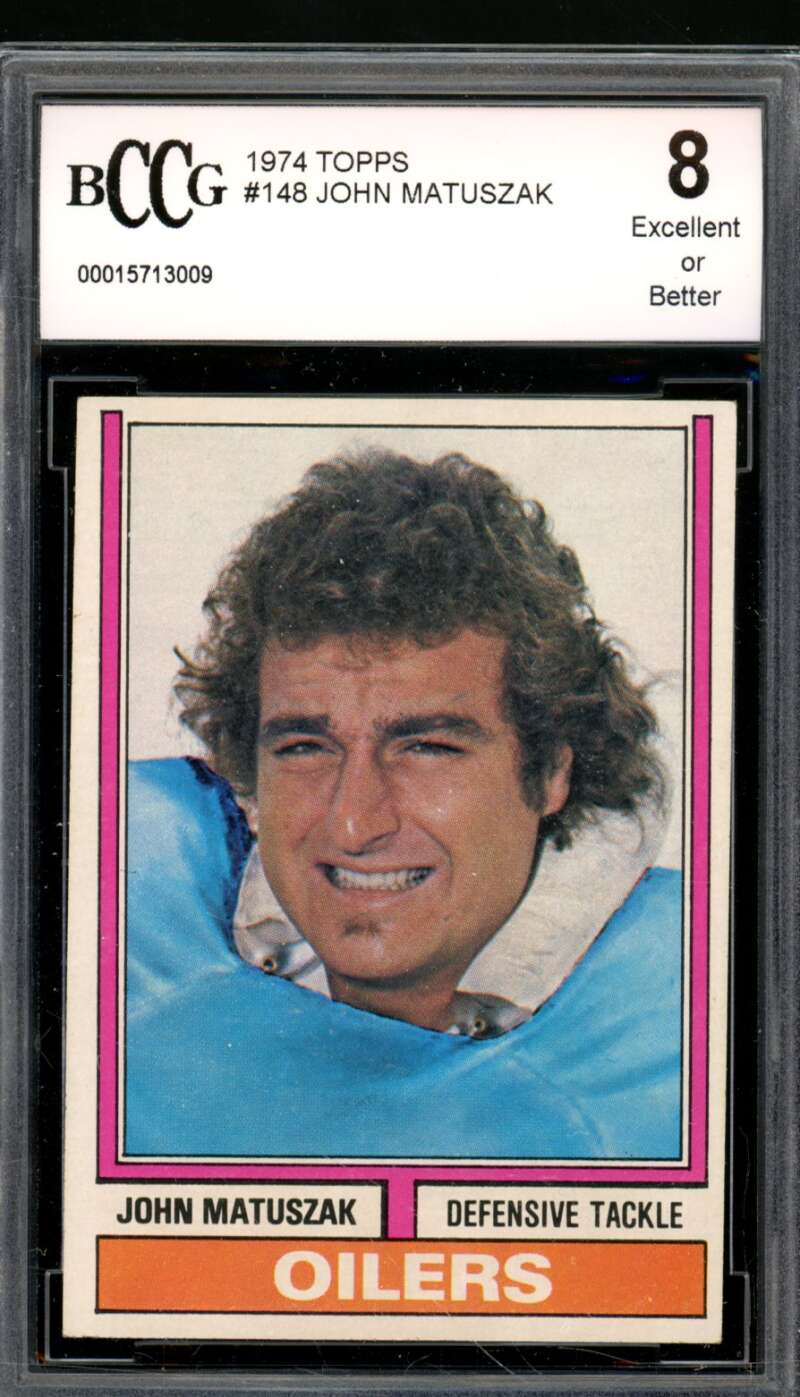 John Matuszak Rookie Card 1974 Topps #148 BGS BCCG 8 Image 1