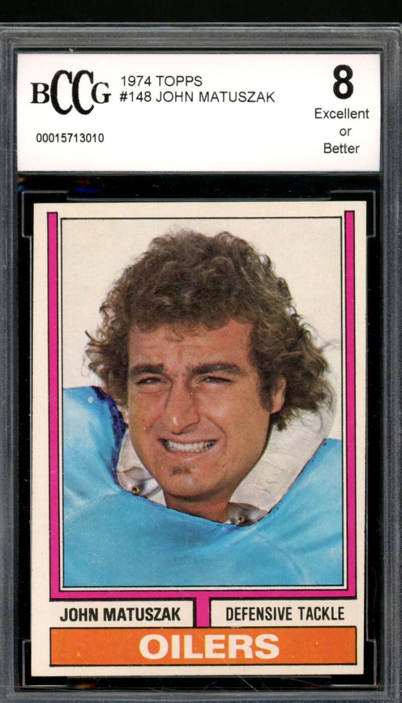 John Matuszak Rookie Card 1974 Topps #148 BGS BCCG 8 Image 1