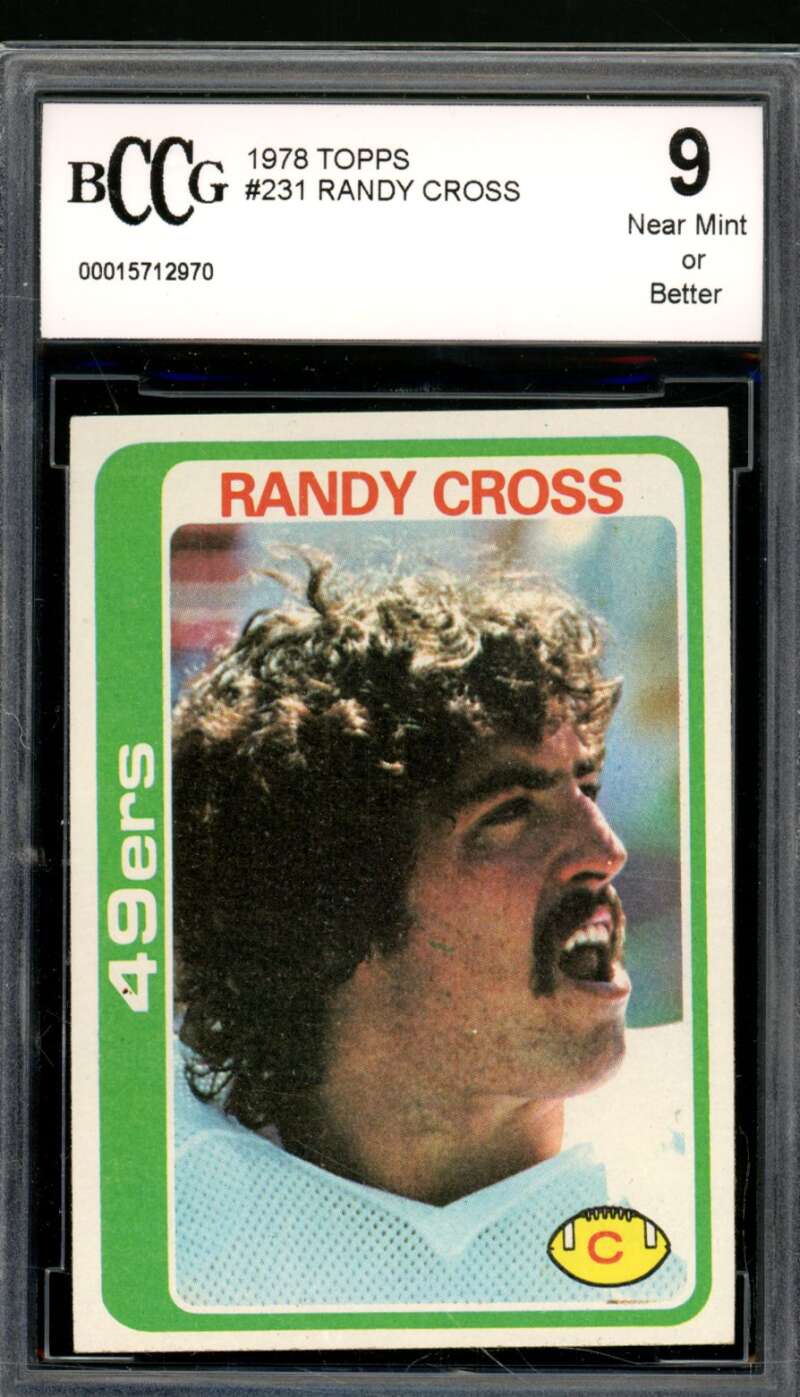 Randy Cross Rookie Card 1978 Topps #231 BGS BCCG 9 Image 1