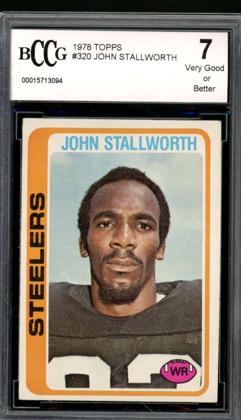 John Stallworth Rookie Card 1978 Topps #320 BGS BCCG 7 Image 1