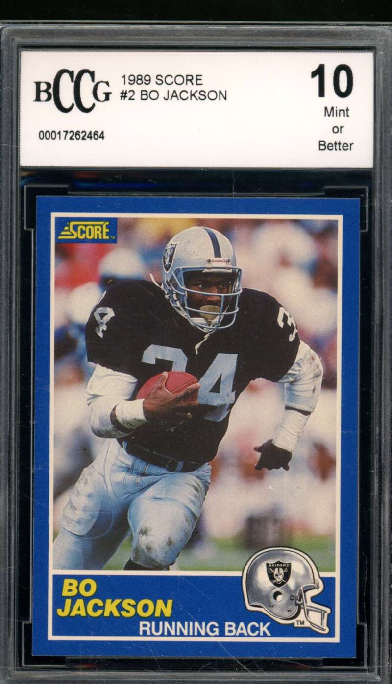 Bo Jackson Card 1989 Score #2 BGS BCCG 10 Image 1