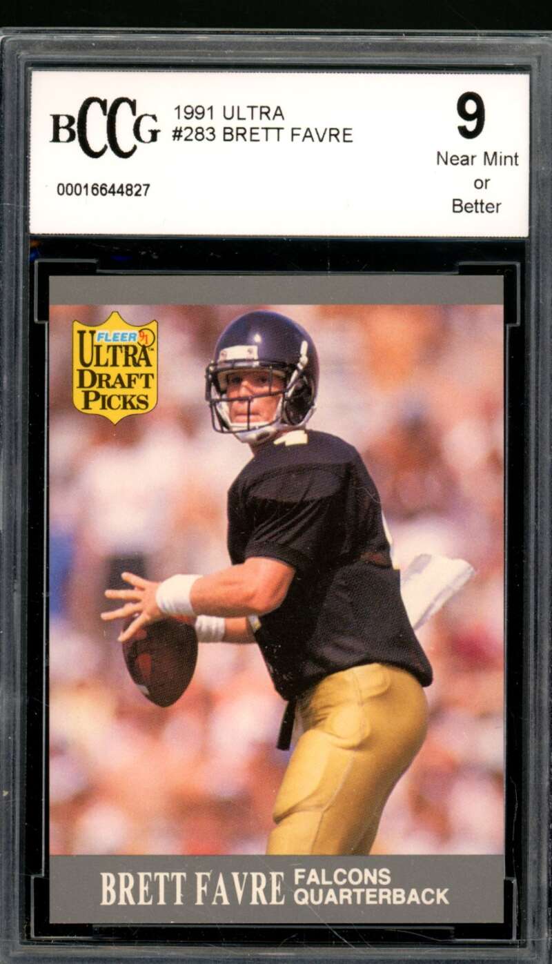 Brett Favre Rookie Card 1991 Ultra #283 BGS BCCG 9 Image 1