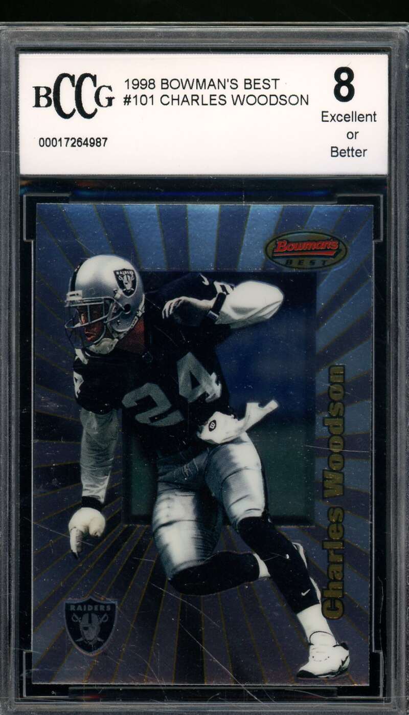 Charles Woodson Rookie Card 1998 Bowman's Best #101 BGS BCCG 8 Image 1