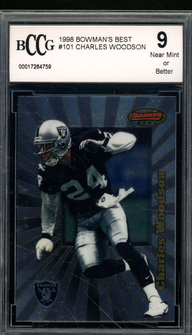 Charles Woodson Rookie Card 1998 Bowman's Best #101 BGS BCCG 9 Image 1