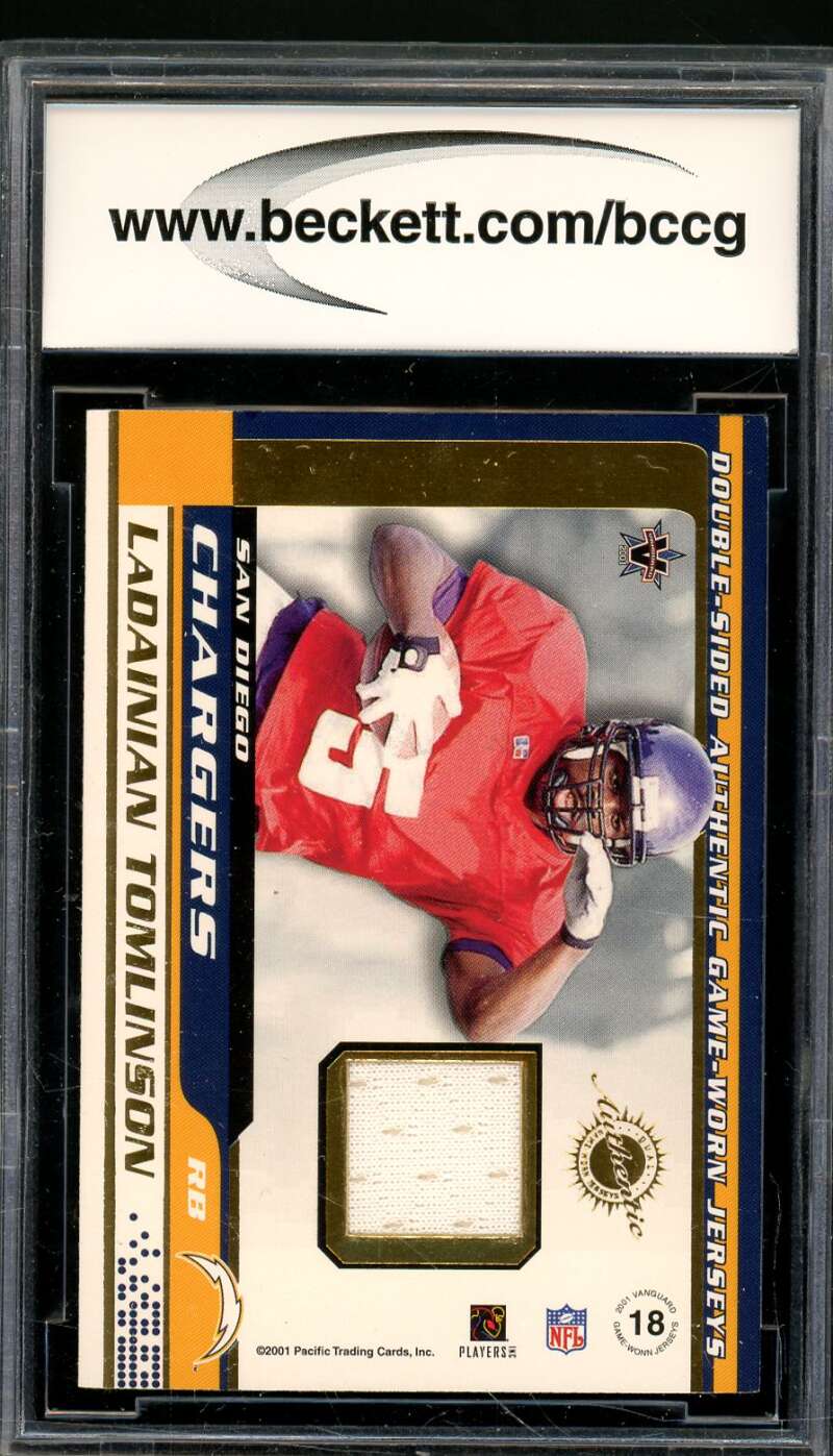 LaDainian Tomlinson Rookie w/Anthony Thomas 2001 Vanguard Jerseys #18 BGS BCCG 9 Image 2