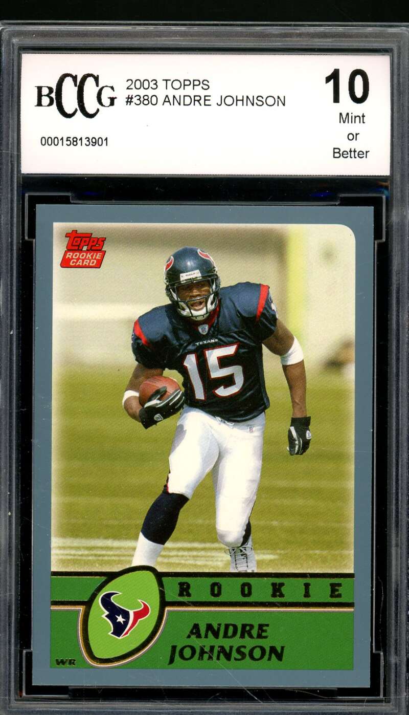 Andre Johnson Card 2003 Topps #380 BGS BCCG 10 Image 1