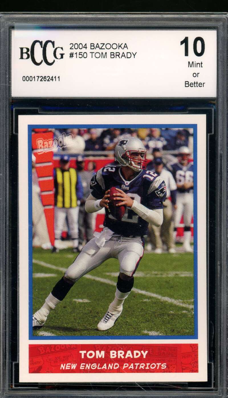 Tom Brady Card 2004 Bazooka #150 BGS BCCG 10 Image 1