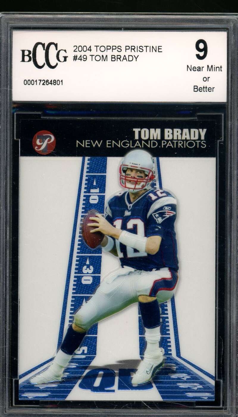 Tom Brady Card 2004 Topps Pristine #49 BGS BCCG 9 Image 1