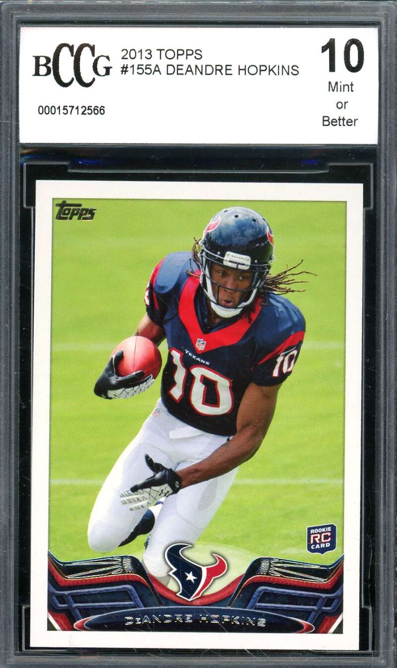 DeAndre Hopkins Rookie Card 2013 Topps #155A BGS BCCG 10 Image 1