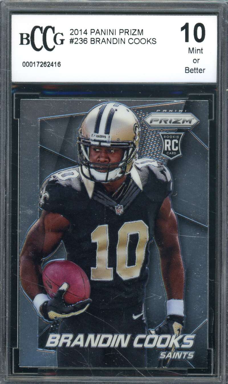 Brandin Cooks Rookie Card 2014 Panini Prizm #236 BGS BCCG 10 Image 1