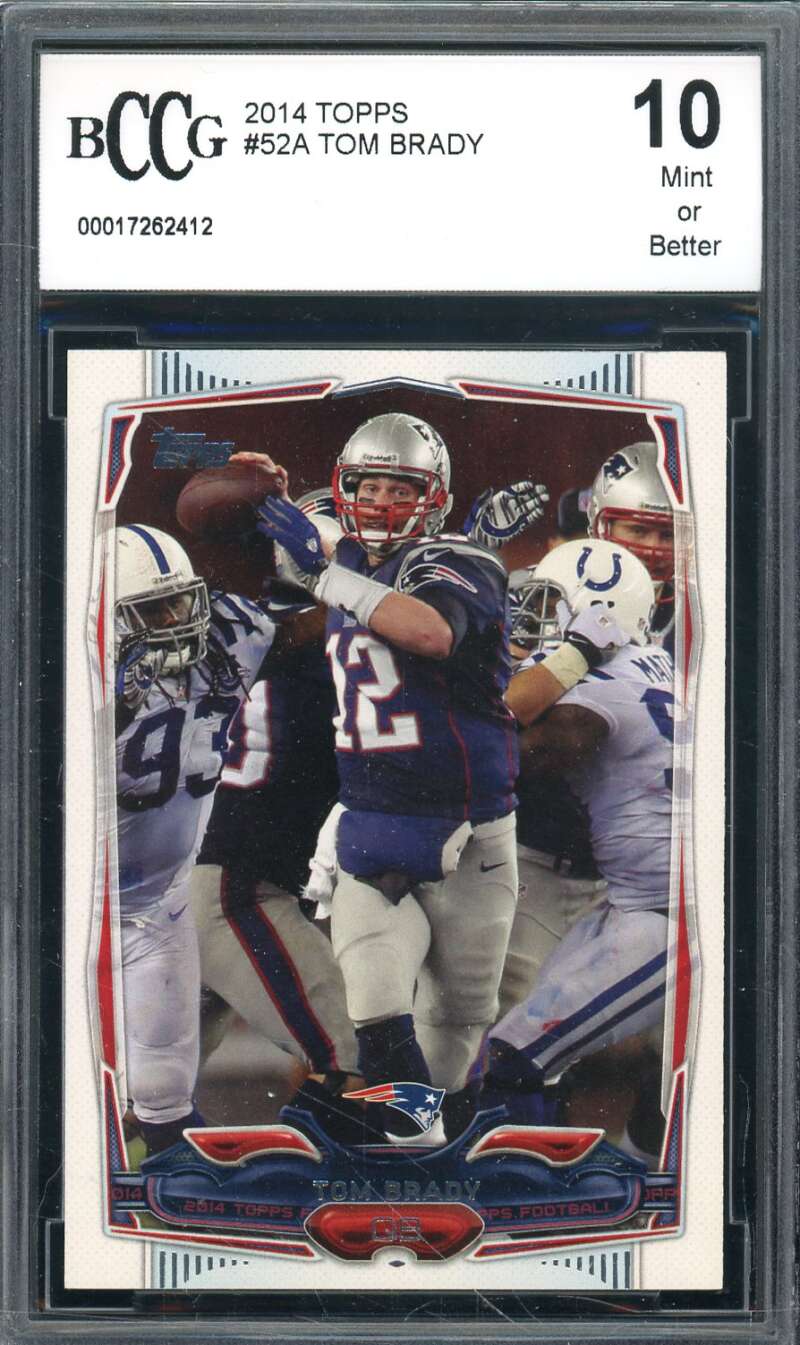 Tom Brady Card 2014 Topps #52A BGS BCCG 10 Image 1