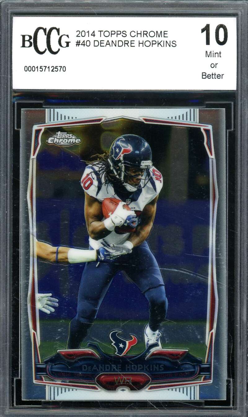 DeAndre Hopkins Card 2014 Topps Chrome #40 BGS BCCG 10 Image 1