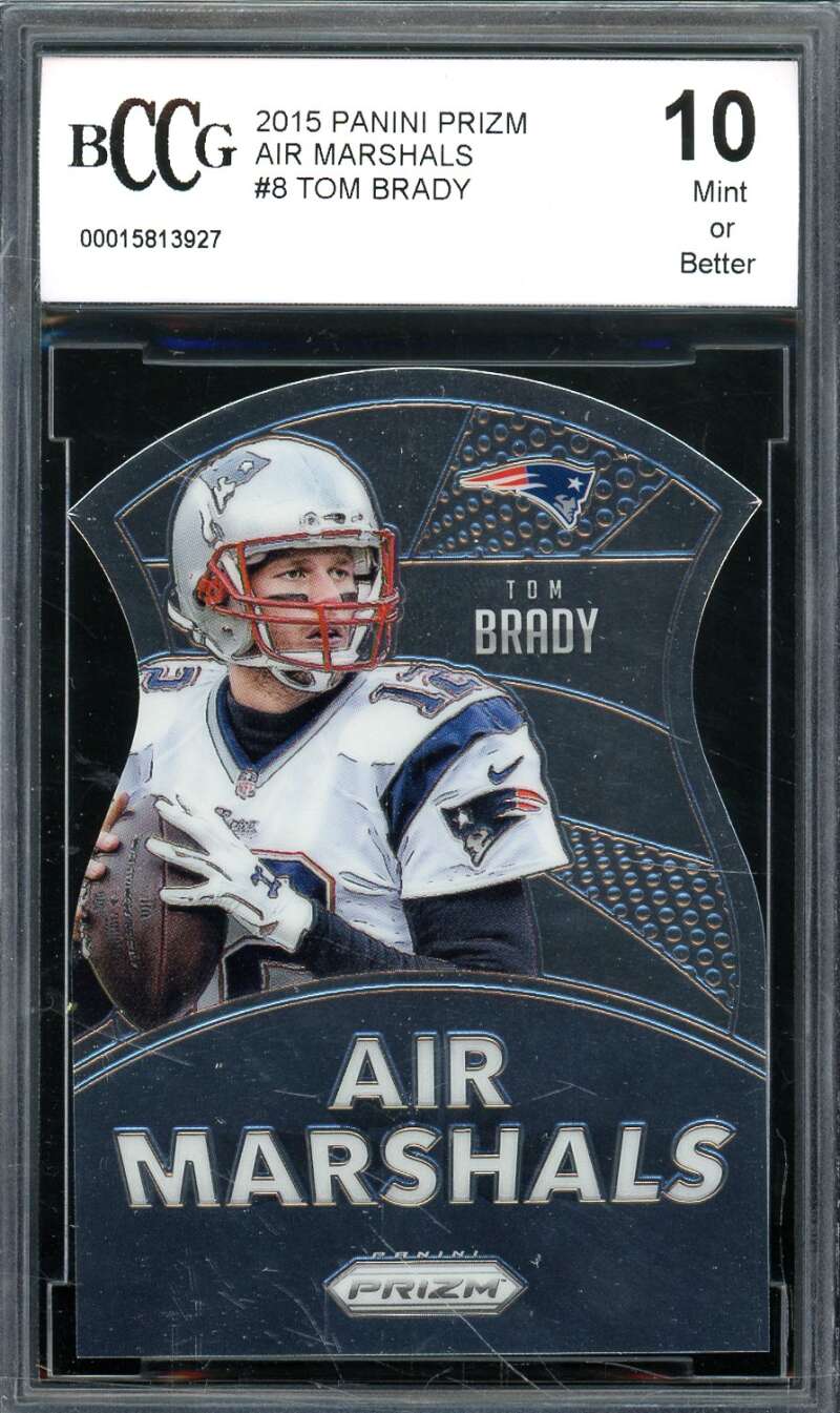 Tom Brady Card 2015 Panini Prizm Air Marshals #8 bgs bccg 10 Image 1