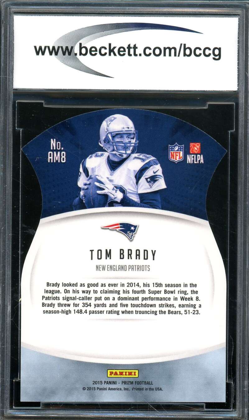 Tom Brady Card 2015 Panini Prizm Air Marshals #8 bgs bccg 10 Image 2