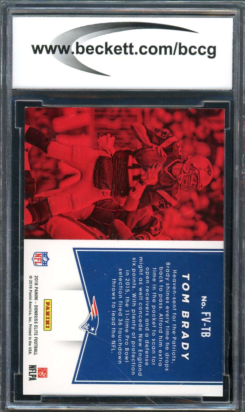 Tom Brady Card 2016 Elite #FVTB BGS BCCG 10 Image 2