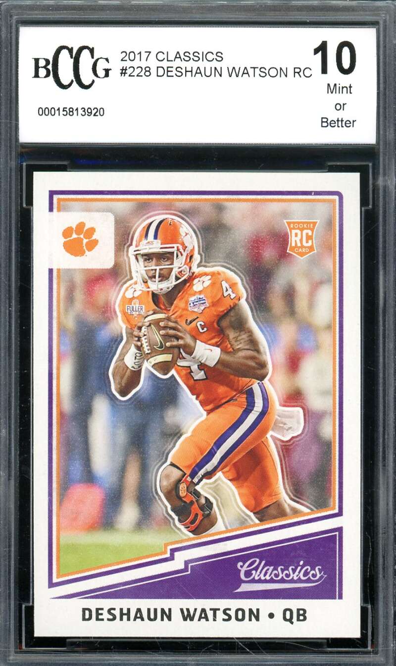 Deshaun Watson Rookie Card 2017 Classics #228 BGS BCCG 10 Image 1