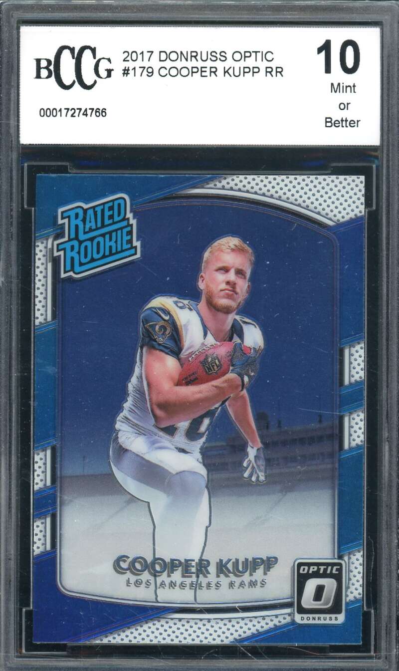 Cooper Kupp Rookie Card 2017 Donruss Optic #179 BGS BCCG 10 Image 1