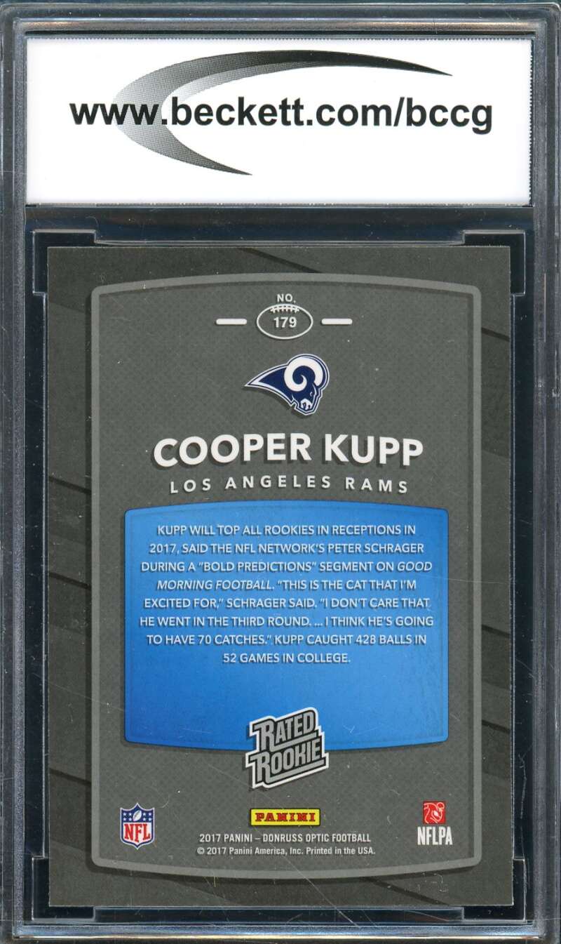 Cooper Kupp Rookie Card 2017 Donruss Optic #179 BGS BCCG 10 Image 2