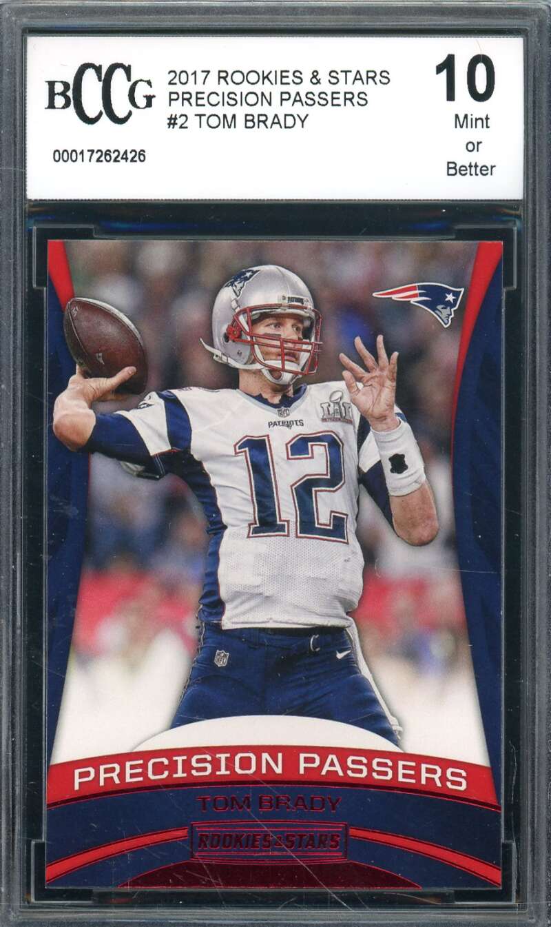 Tom Brady Card 2017 Rookies &amp; Stars Precision Passers #2 BGS BCCG 10 Image 1