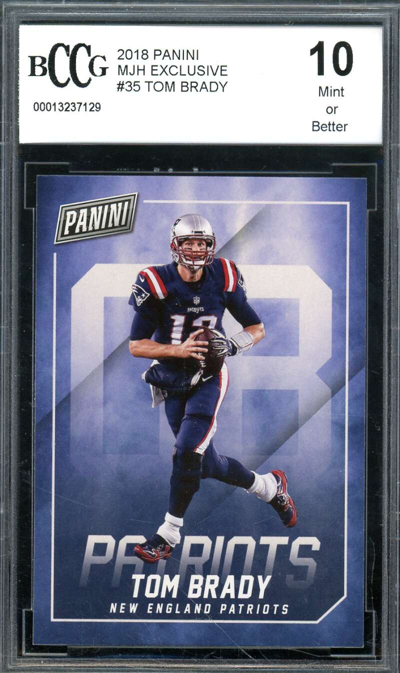 Tom Brady Card 2018 Panini Mjh Exclusive #35 BGS BCCG 10 Image 1