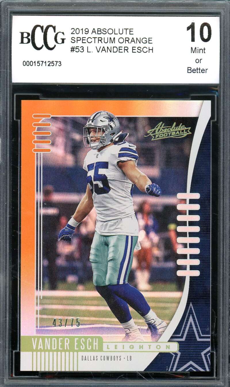 Leighton Vander Esch Card 2019 Absolute #53 BGS BCCG 10 Image 1