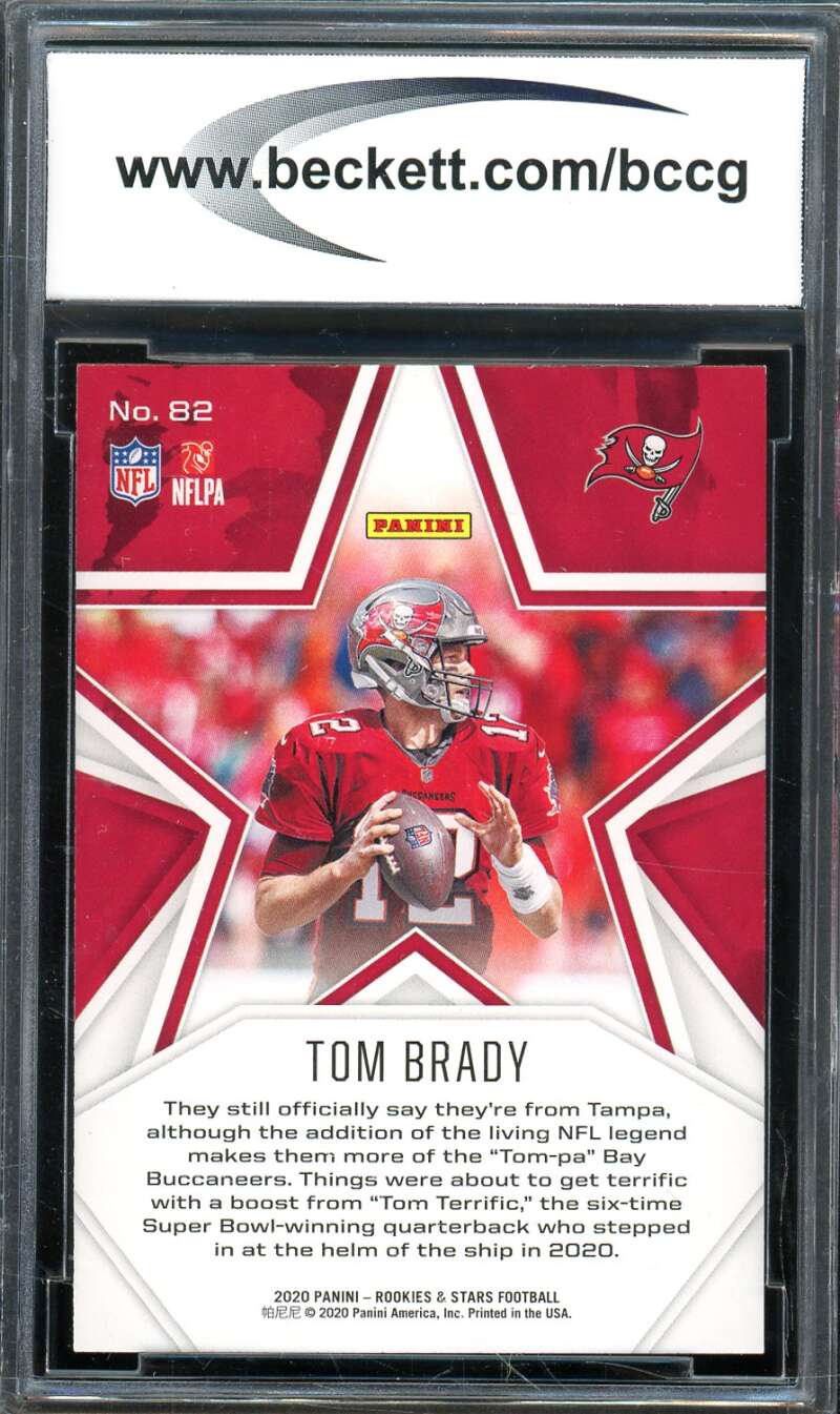 Tom Brady Card 2020 Rookies And Stars #82 BGS BCCG 10 Image 2