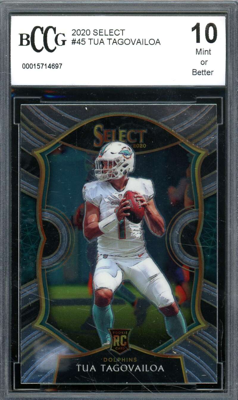 Tua Tagovailoa Rookie Card 2020 Panini Select #45 BGS BCCG 10 Image 1