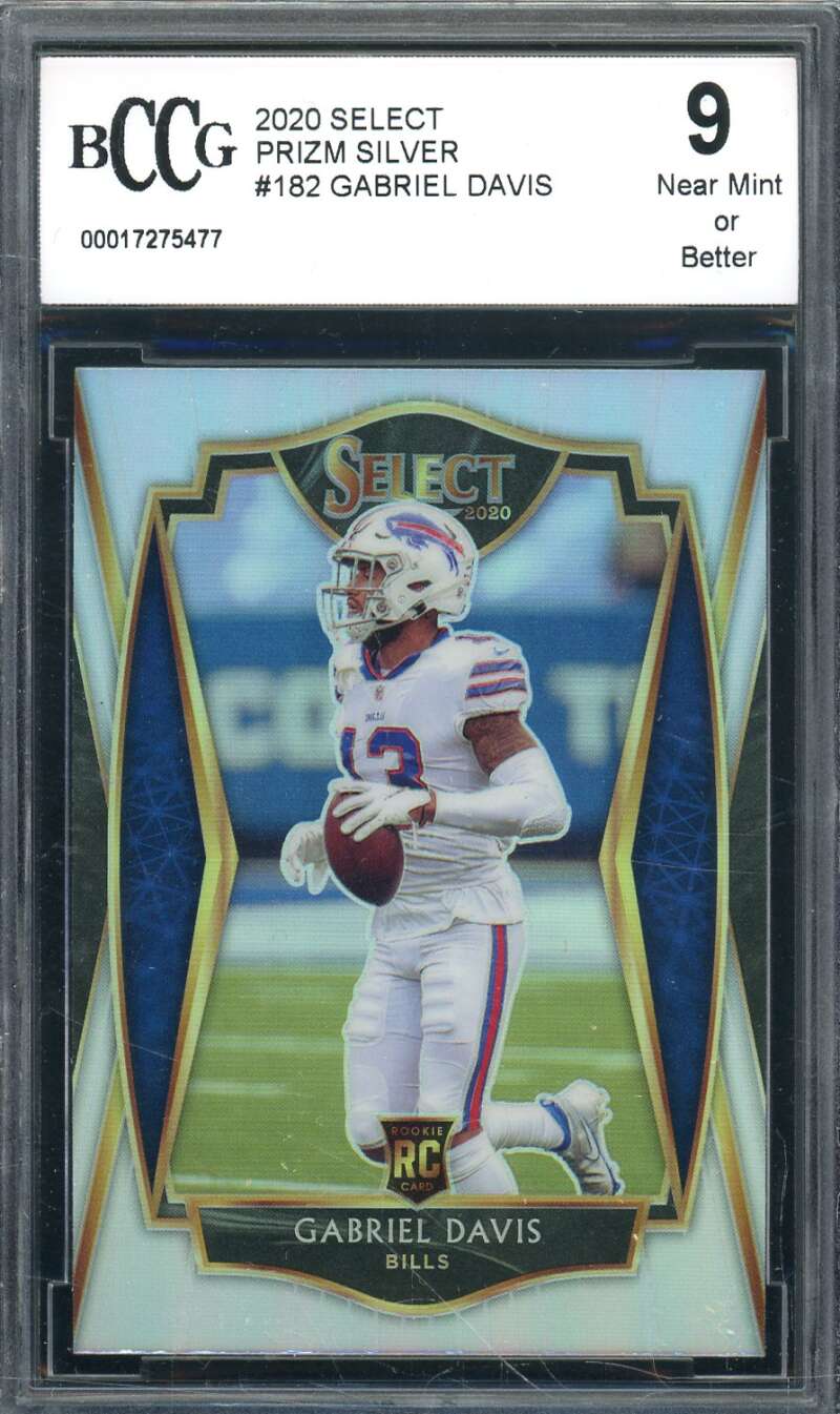 Gabriel Davis Rookie Card 2020 Select Prizm Silver #182 BGS BCCG 9 Image 1