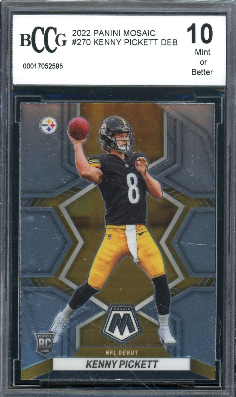 Kenny Pickett Rookie Card 2022 Panini Mosaic #270 BGS BCCG 10 Image 1