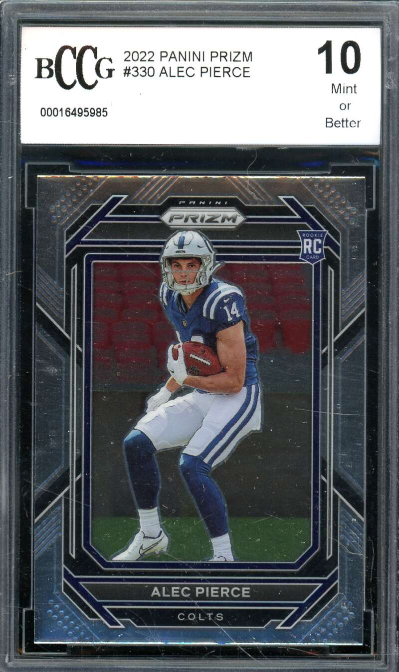 Alec Pierce Rookie Card 2022 Prizm #330 BGS BCCG 10 Image 1