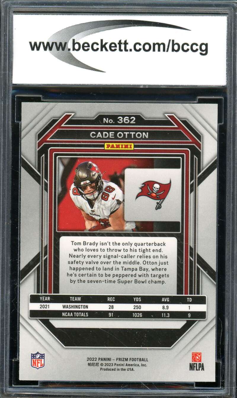 Cade Otton Card 2022 Prizm #362 BGS BCCG 10 Image 2