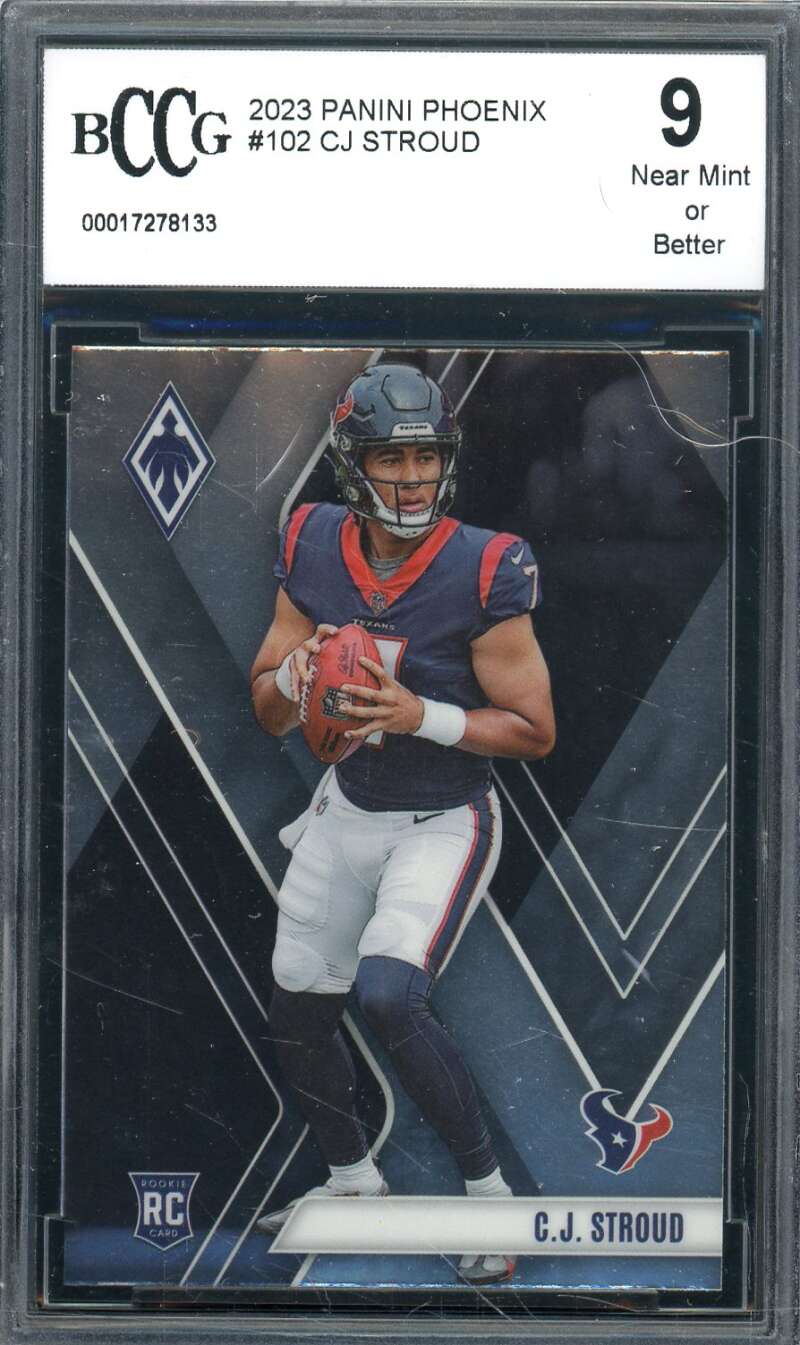 C.J. Stroud Rookie Card 2023 Panini Phoenix #102 BGS BCCG 9 Image 1