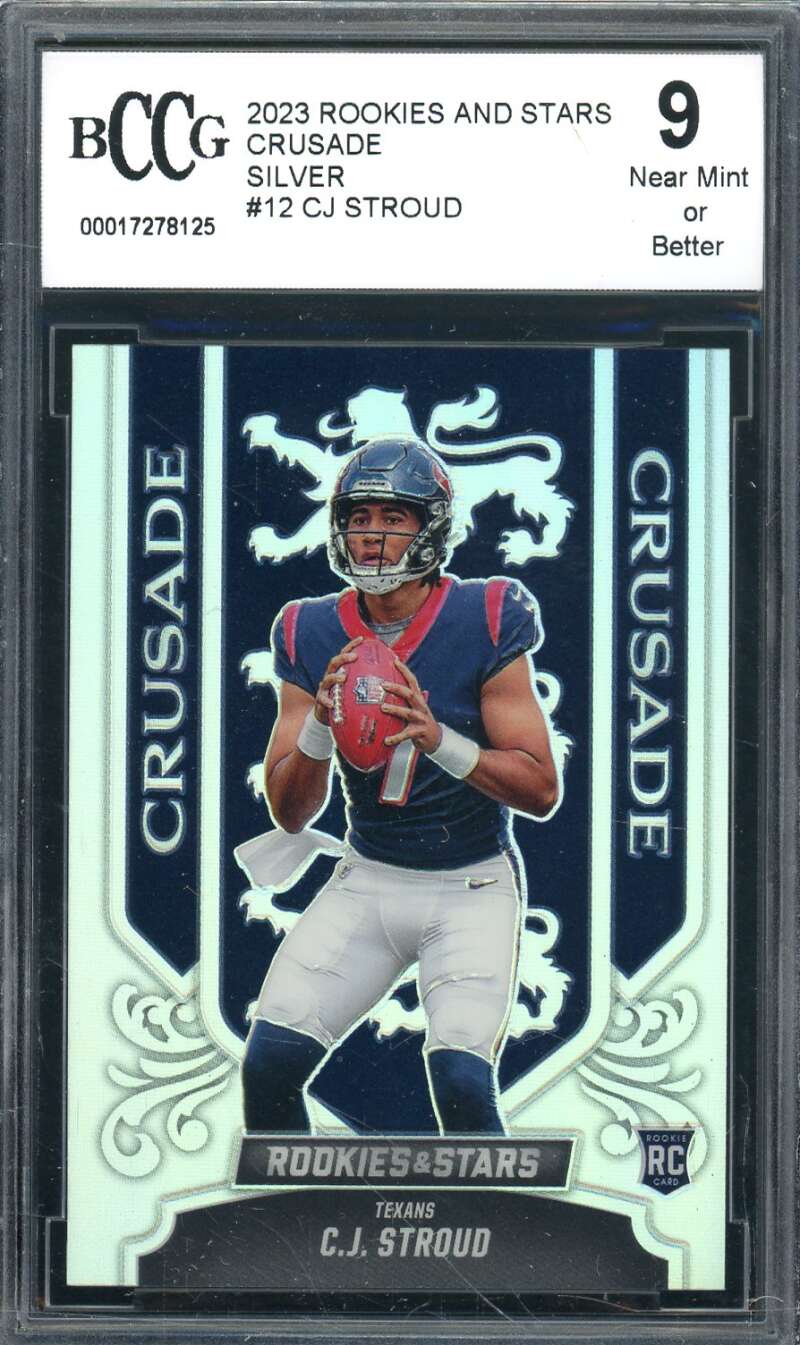 C.J. Stroud Rookie Card 2023 Rookies &amp; Stars Crusade Silver #12 BGS BCCG 9 Image 1