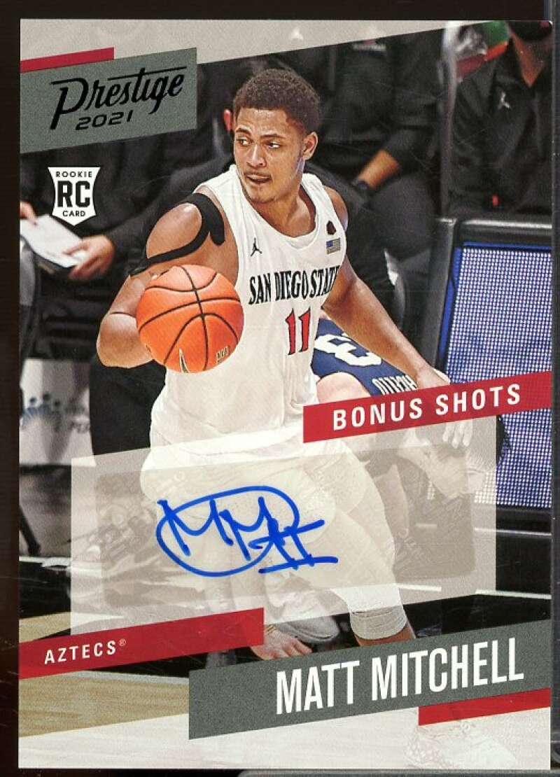 Matt Mitchell 2021-22 Chronicles Draft Prestige Bonus Shots Signatures Black #51  Image 1