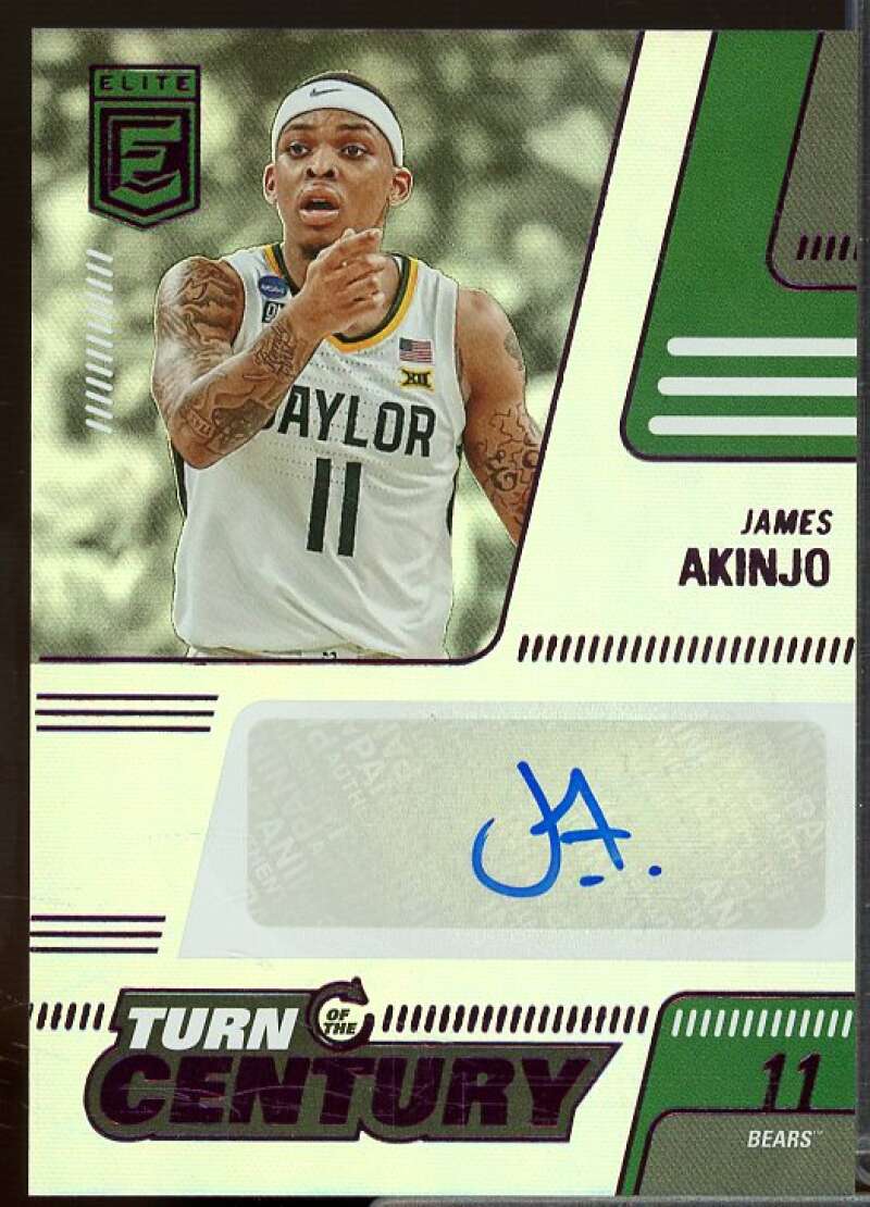 James Akinjo 2022-23 Panini Chronicles Draft Turn of the Century Auto Pink #33  Image 1