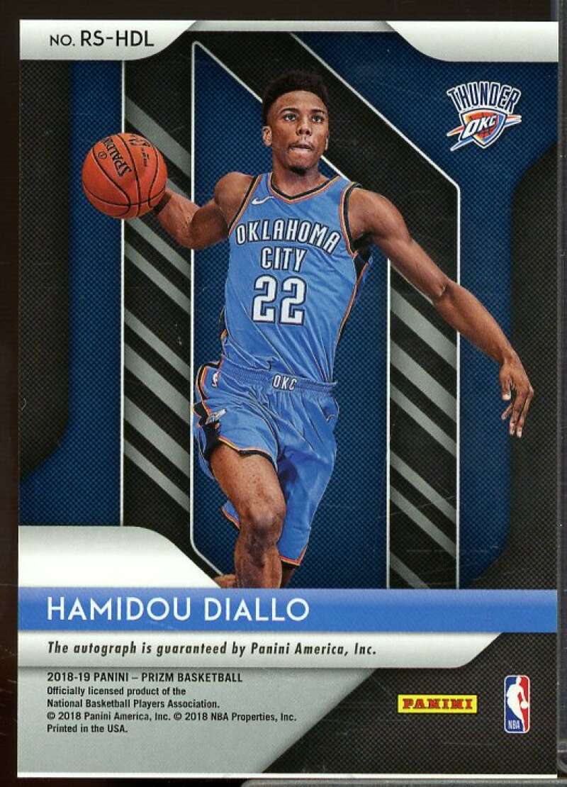 Hamidou Diallo Rookie Card 2018-19 Panini Prizm Rookie Signatures #38  Image 2