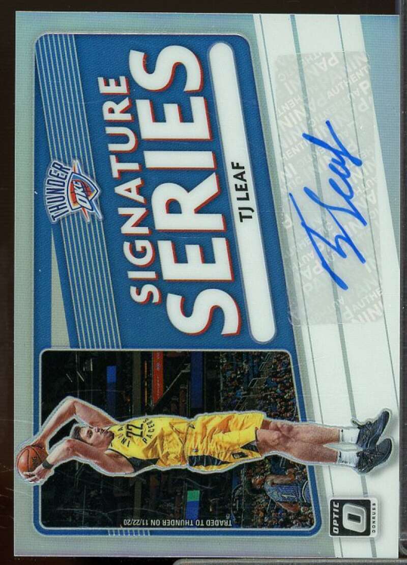 TJ Leaf Card 2020-21 Donruss Optic Signature Series Holo #26  Image 1