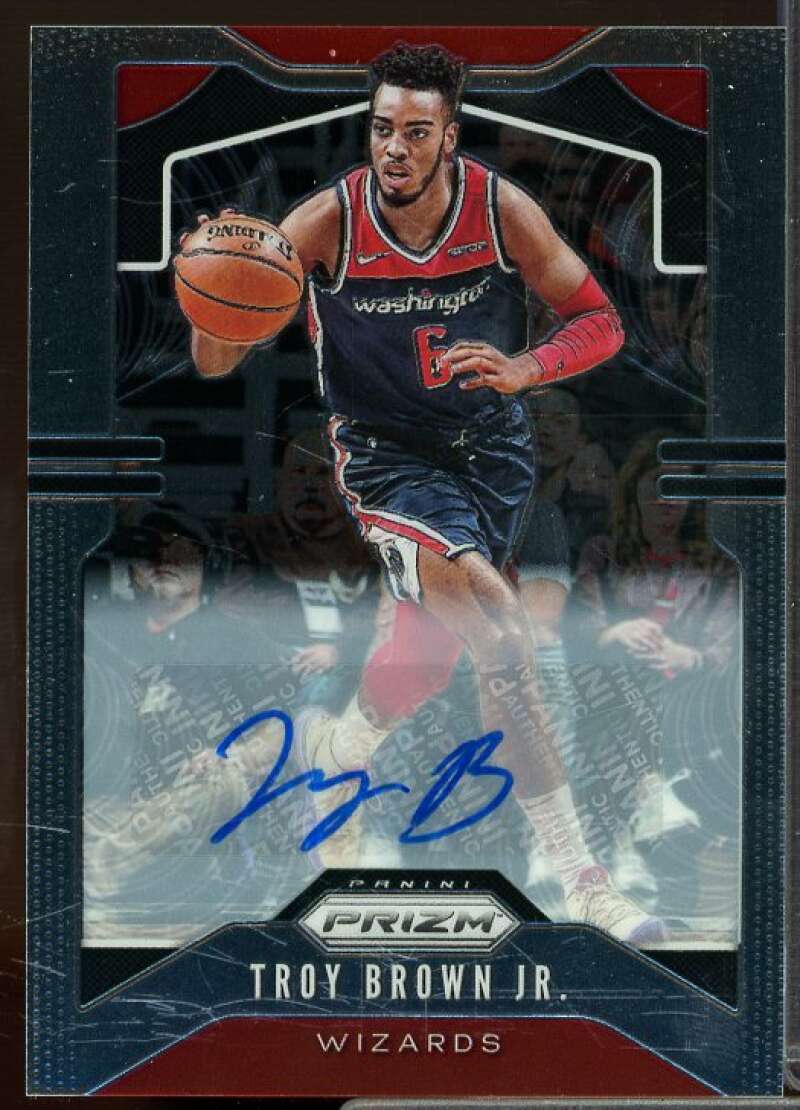 Troy Brown Jr. Card 2019-20 Panini Prizm Signatures #196  Image 1