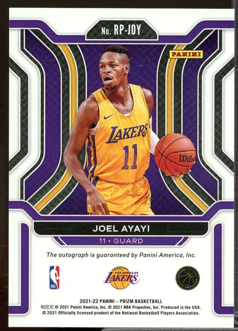 Joel Ayayi Rookie Card 2021-22 Panini Prizm Rookie Penmanship #23  Image 2