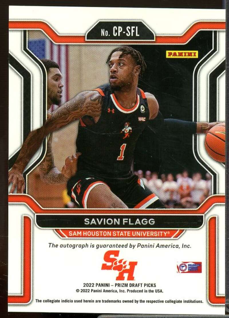 Savion Flagg Rookie 2022-23 Panini Prizm Draft Picks College Penmanship #45  Image 2