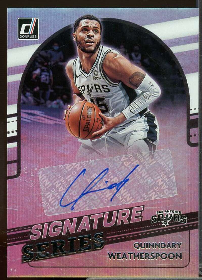 Quinndary Weatherspoon Card 2021-22 Donruss Signature Series #33  Image 1