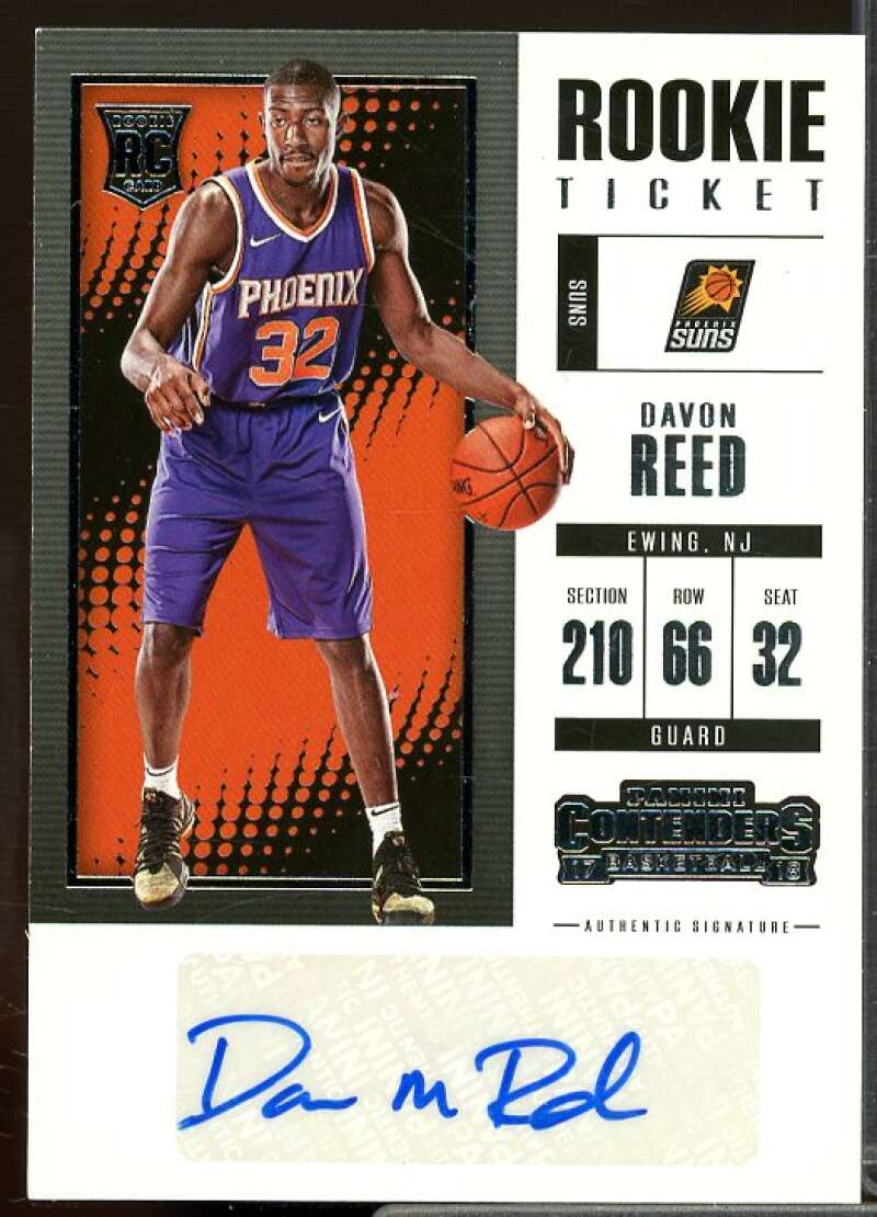 Davon Reed 2017-18 Panini Contenders Rookie Season Ticket Retail Autographs #10  Image 1